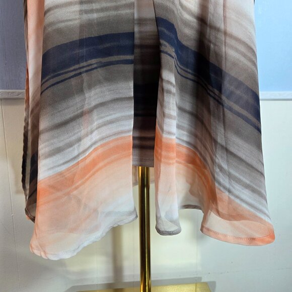 Roz & Ali Woman 1X Layered Flowy Sleeveless Casual Dressy Tank Blouse - Picture 3 of 9